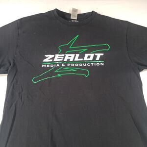 Zealot Media & Production Gildan Short Sleeve Graphic T Shirt Mens Size M Black